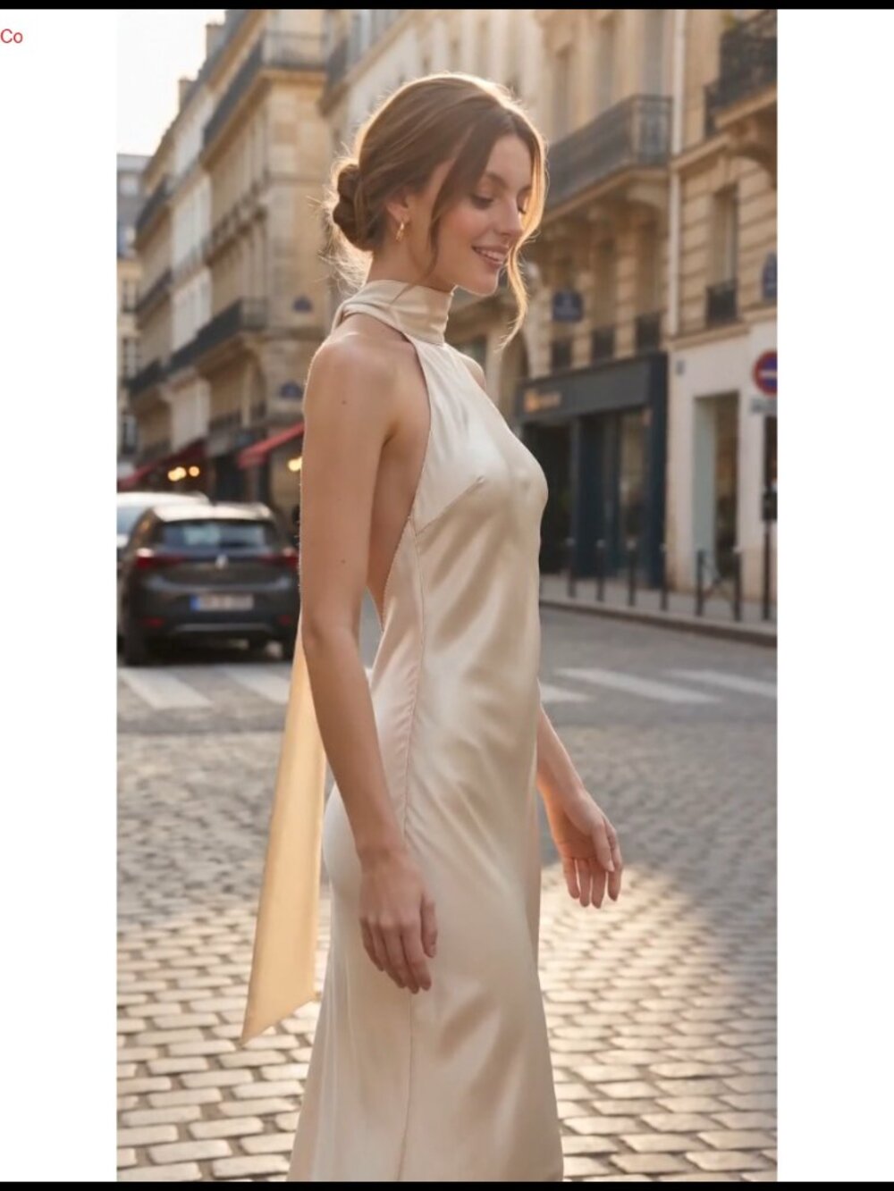 Satin Halter Formal Maxi Dress High Neck Backless Wedding Guest - Picture 6 of 6